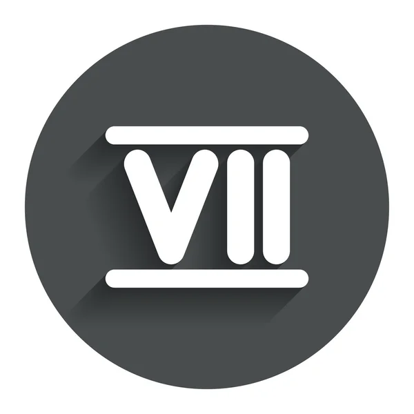 Roman numeral seven icon. Roman number seven sign. — Stock Vector