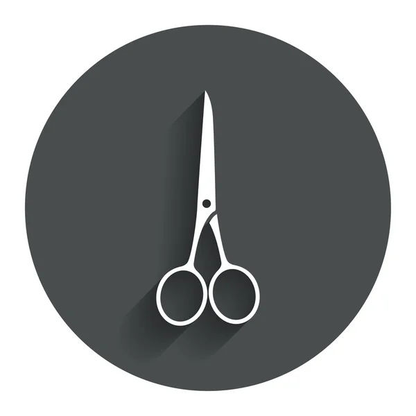 Ножницы парикмахерская закрыта икона. Портной символ . — стоковый вектор