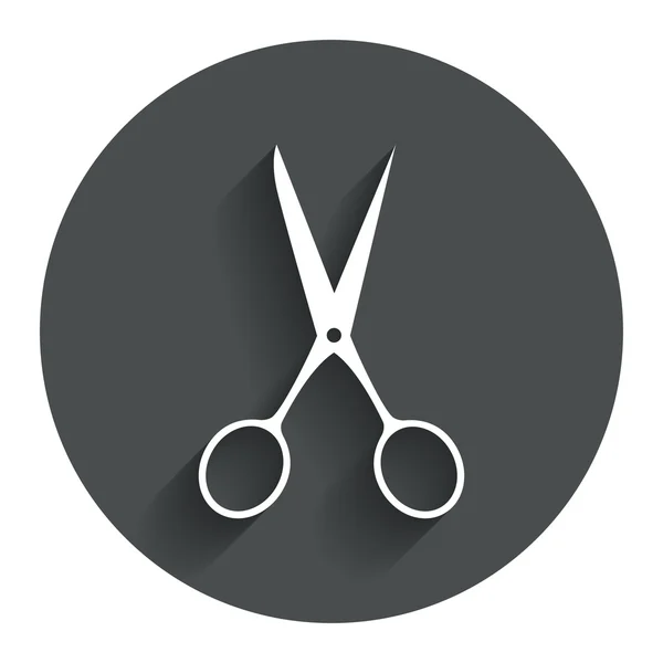 Tijeras icono de signo de peluquería. Símbolo sastre. — Vector de stock
