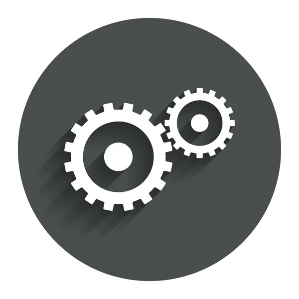 Cog settings sign icon. Cogwheel gear symbol. — Stock Vector