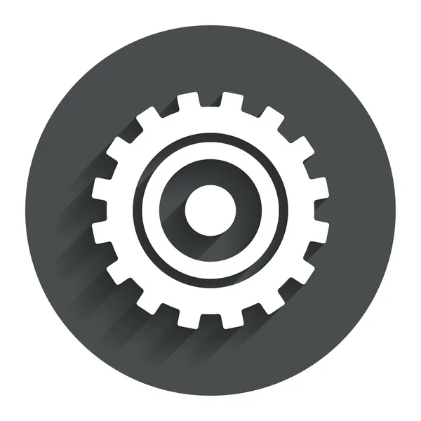 Cog settings sign icon. Cogwheel gear symbol. — Stock Vector