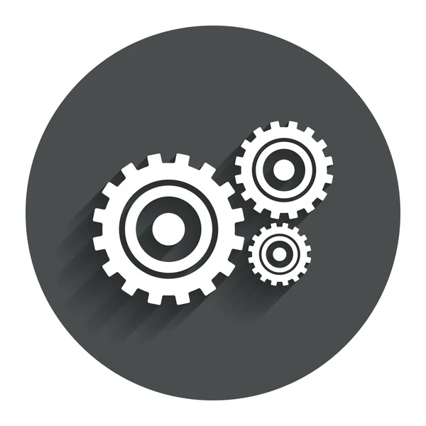 Cog settings sign icon. Cogwheel gear symbol. — Stock Vector