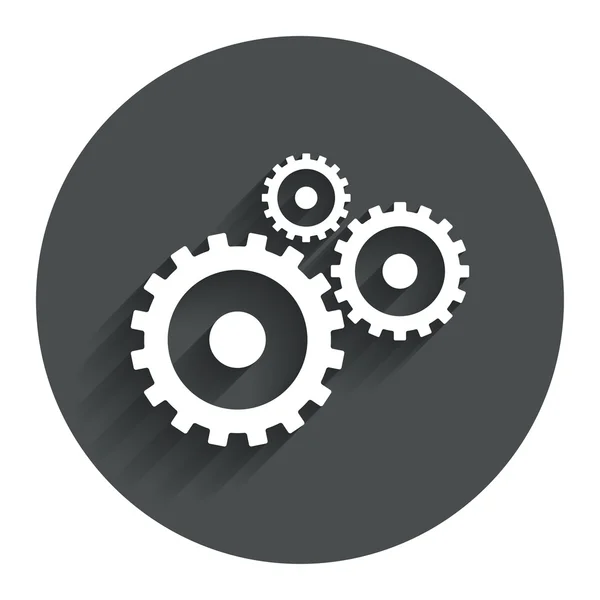 Icono de signo de configuración de engranaje. Cogwheel símbolo de engranaje . — Archivo Imágenes Vectoriales