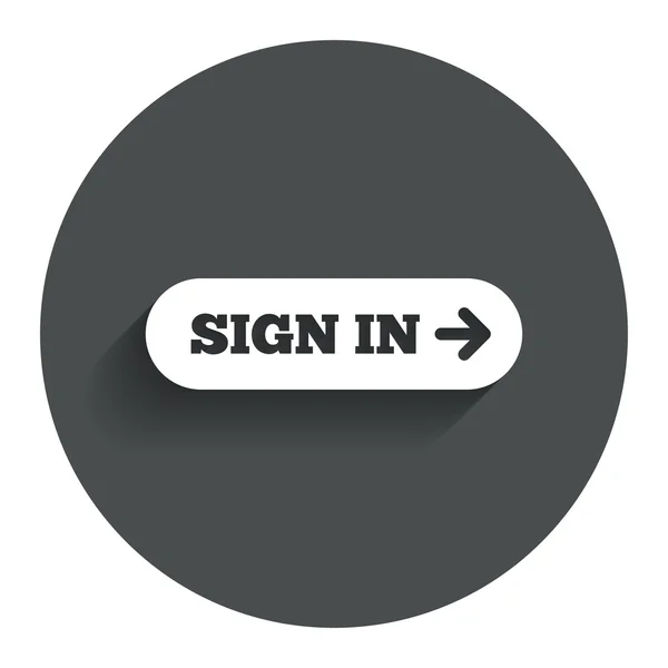 Sign in with arrow sign icon. Login symbol — Stock Vector