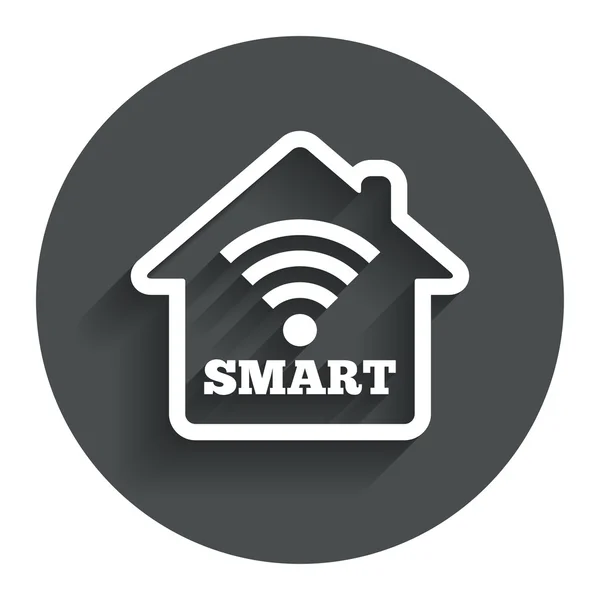 Smart home sign icon. Smart house button. — Stock Vector