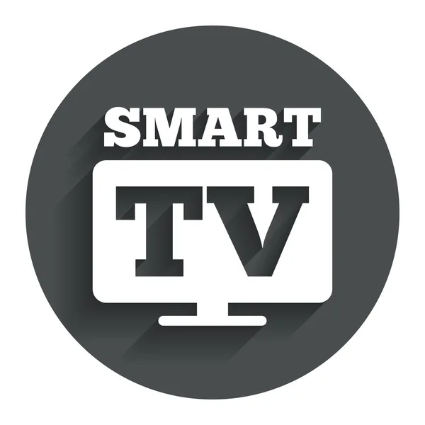 Panoramiczny smart tv ikona znak. telewizor. — Wektor stockowy