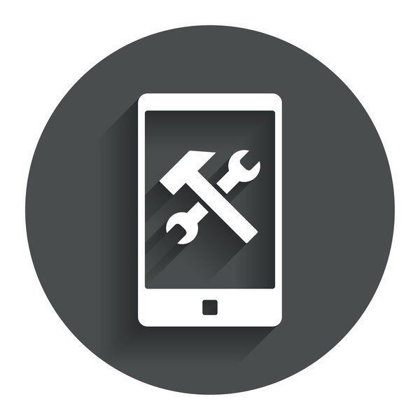 Значок для ремонта смартфона. Символ сервиса
.