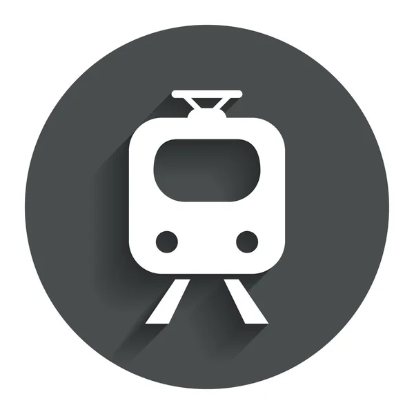 Metro işareti simgesi. tren, metro sembolü. — Stok Vektör