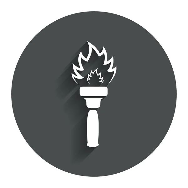 Знак пламени факела. Символ огня . — стоковый вектор