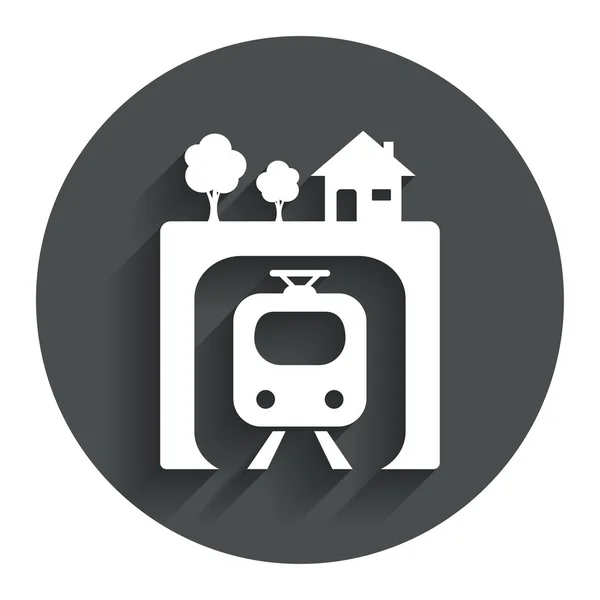 Icono de signo subterráneo. Metro símbolo del tren . — Archivo Imágenes Vectoriales