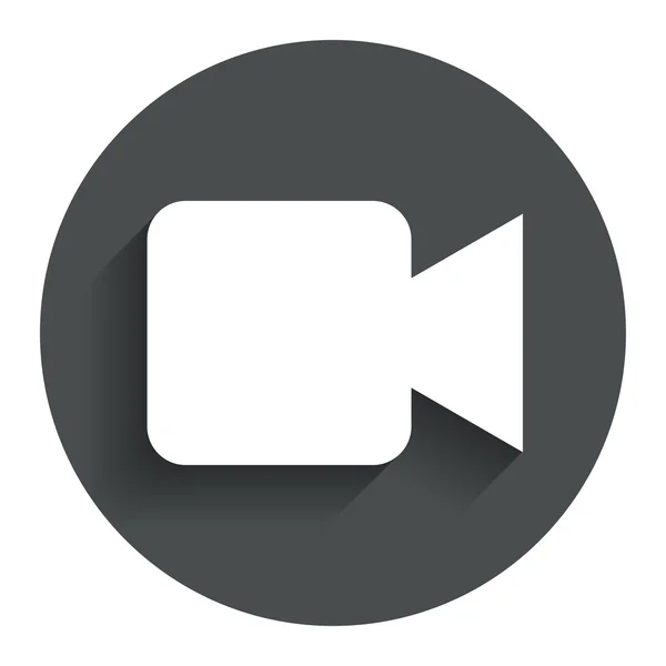 ビデオ カメラ記号のアイコン。ビデオ コンテンツのボタン. — ストックベクタ
