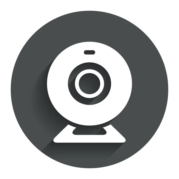 Icône du panneau Webcam. Web vidéo chat symbole . — Image vectorielle