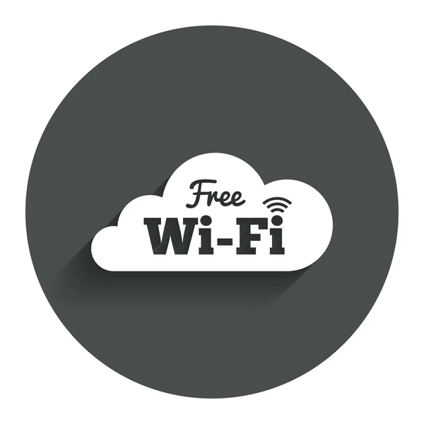 Darmowe WiFi znak. symbol wifi. Sieć bezprzewodowa. — Wektor stockowy