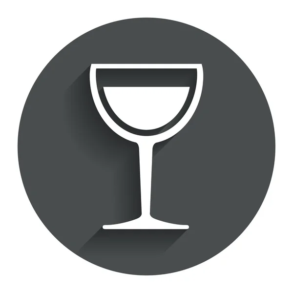와인 글라스 기호 아이콘입니다. 알코올 음료 기호. — 스톡 벡터