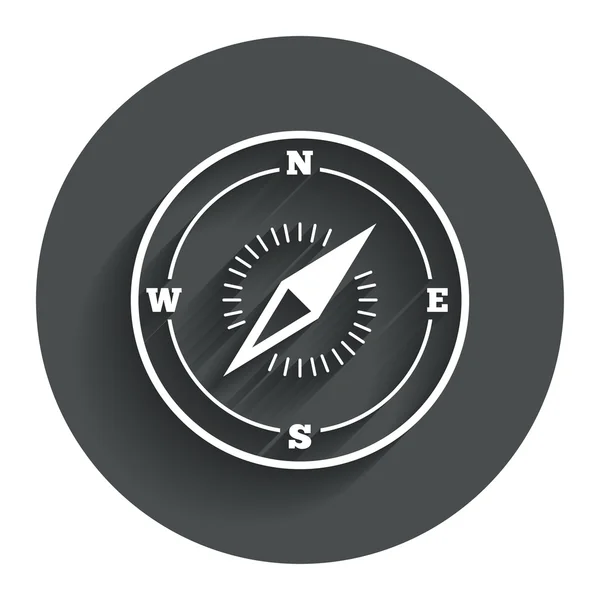 Compass sign icon. Windrose navigation symbol. — Stock Vector