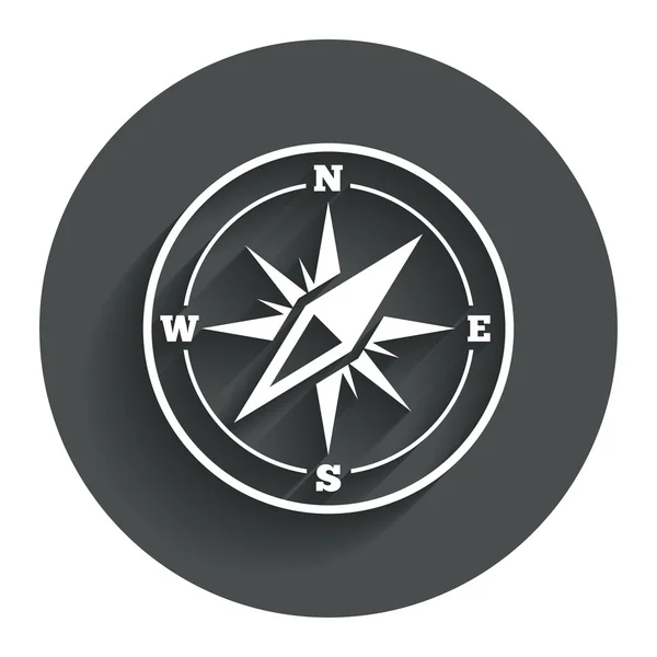 指南针标志图标。windrose 导航符号. — 图库矢量图片
