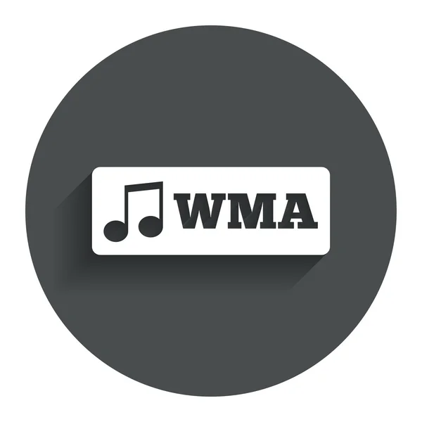 Wma 音乐格式标志图标。音乐符号. — 图库矢量图片