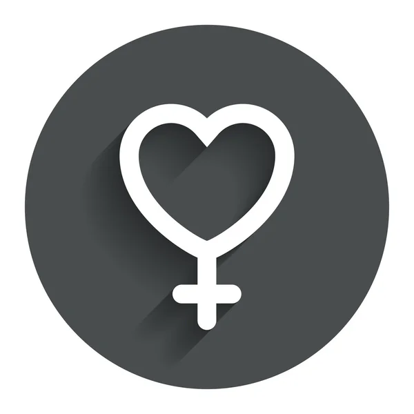 Ícone de sinal feminino. Mulher botão de sexo . —  Vetores de Stock