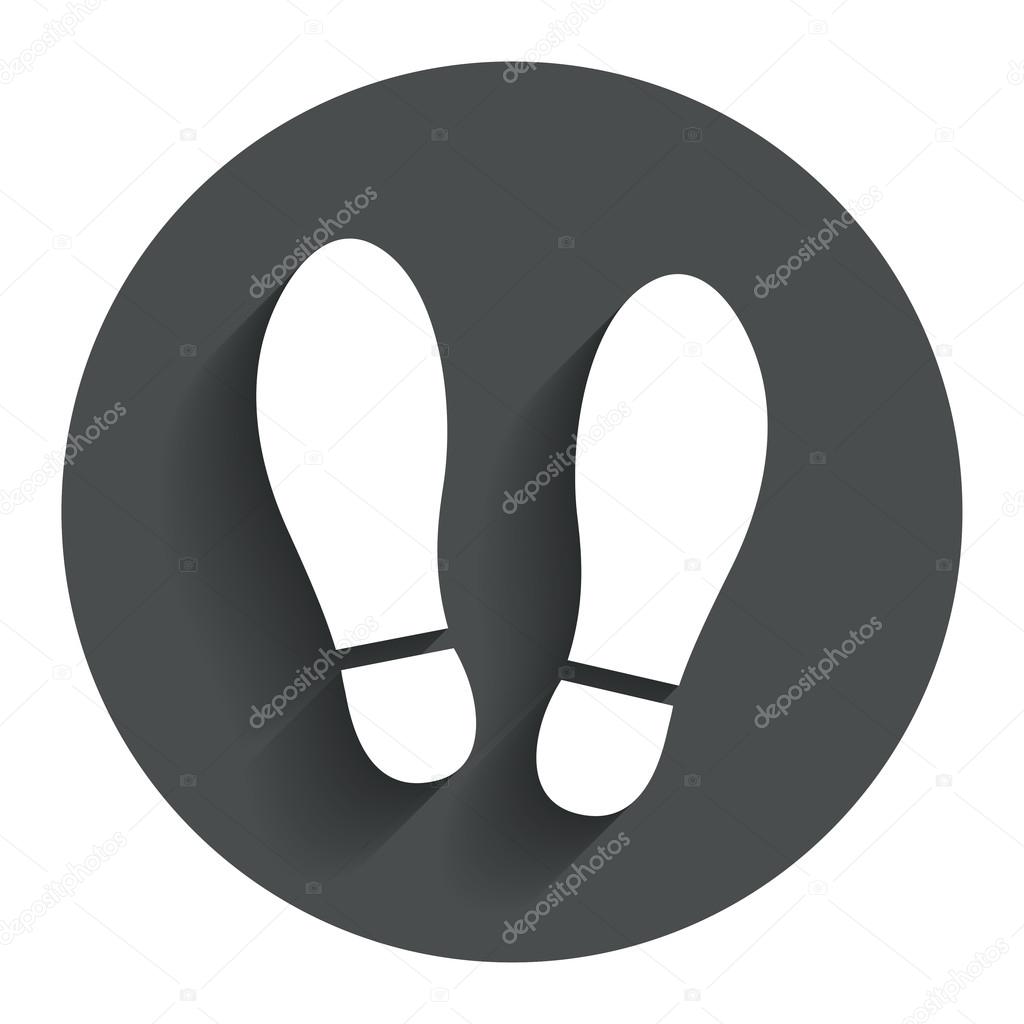 Imprint shoes sign icon. Shoe print symbol
