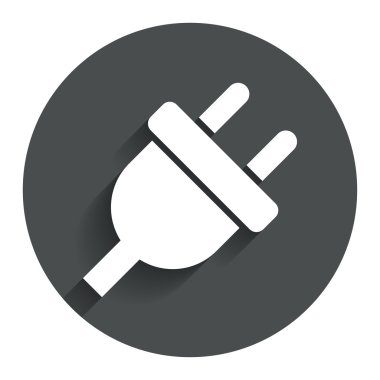 Electric plug sign icon. Power energy symbol. clipart