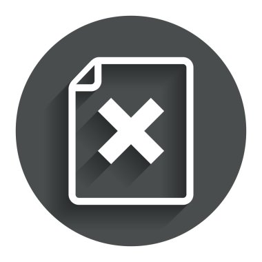 dosya belgesi dur simgesi. Doktor düğmeyi silme.