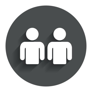 arkadaşlar simgesini işaret. sosyal medya simge.