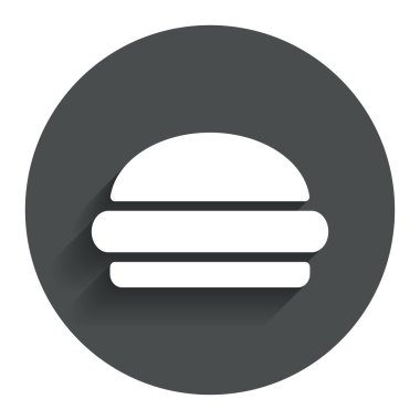 汉堡标志图标。快餐食品的象征.
