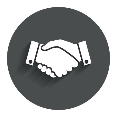 Handshake sign icon. Successful business symbol.