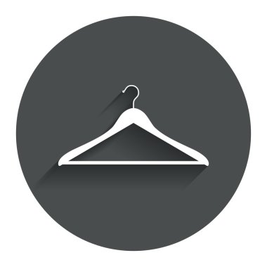 Askı işareti simgesi. vestiyer sembolü.