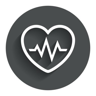 kalp atışı işareti simgesi. kardiyogram sembolü.