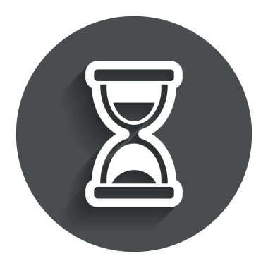 Kum saati işareti simgesi. Kum zamanlayıcısı sembolü.