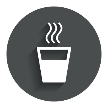 sıcak su işareti simgesi. sıcak içecek sembolü.