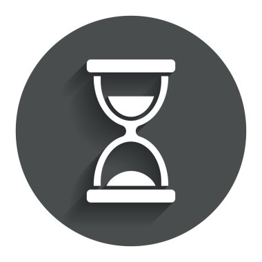 Kum saati işareti simgesi. Kum zamanlayıcısı sembolü.
