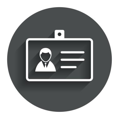 identiteitskaart teken pictogram. identiteitskaart badge symbool.
