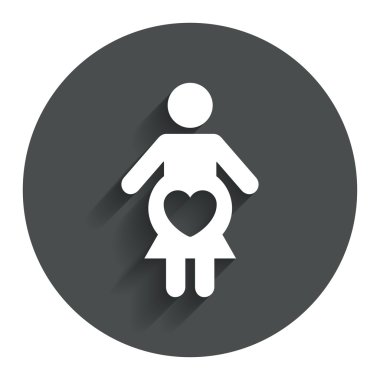 hamile işareti simgesi. gebelik sembolü.