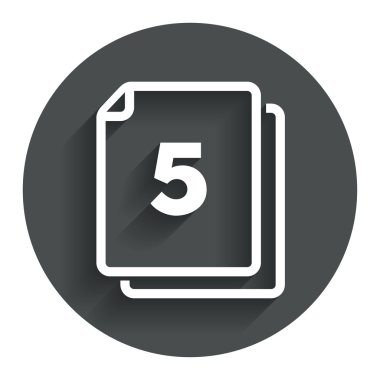 içinde 5 adet işareti simgesi paketi. 5 kağıt simgesi.