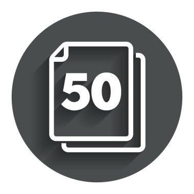 paketi 50 adet simge imzala. 50 kağıt simgesi.