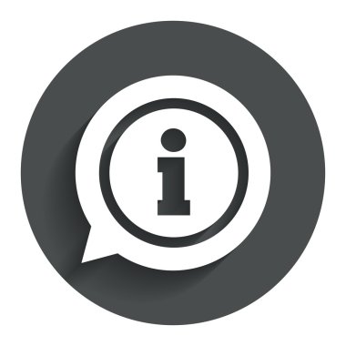 bilgi işareti simgesi. Bilgi simgesi.