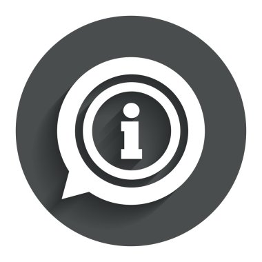 bilgi işareti simgesi. Bilgi simgesi.