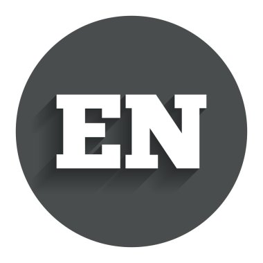 İngilizce dil işareti simgesi. tr çeviri.