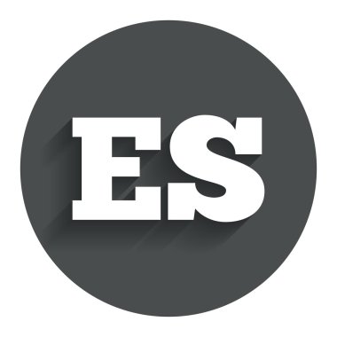 İspanyolca dil işareti simgesi. es çeviri.