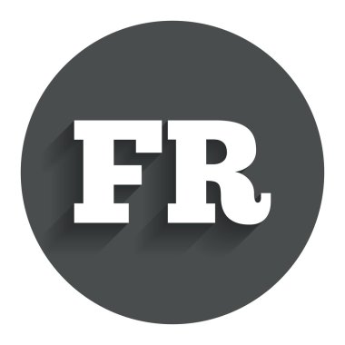 Fransız dili işareti simgesi. fr çeviri.