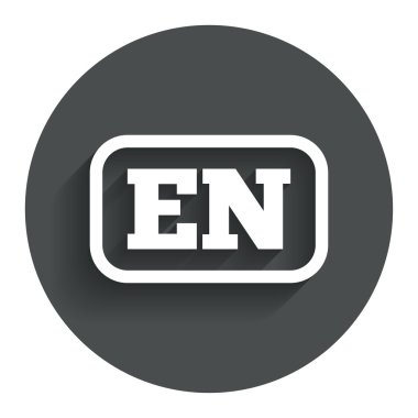 İngilizce dil işareti simgesi. tr çeviri.