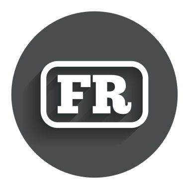 Fransız dili işareti simgesi. fr çeviri.