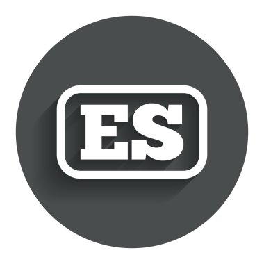 İspanyolca dil işareti simgesi. es çeviri.