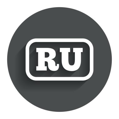 Rusça dil işareti simgesi. ru çeviri
