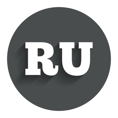 Rusça dil işareti simgesi. ru çeviri