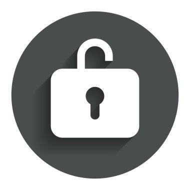 kilit işareti simgesi. giriş sembolü.