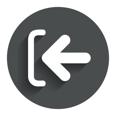 giriş işareti simgesi. sembol olarak oturum açın. ok.