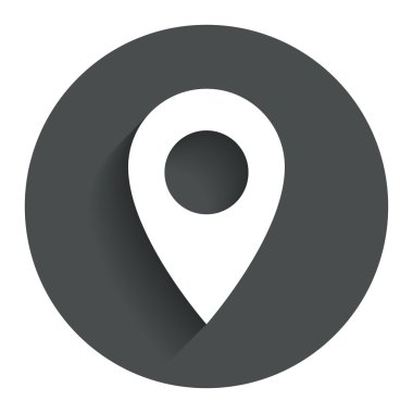 Map pointer icon. GPS location symbol. clipart